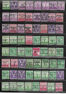 New York Precancels - 64 War and Defense Stamps - Adams to Dunellen - Picture 1 of 1