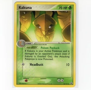 Pokémon TCG Kakuna 36/112 EX carta non comune regolare sparata/verde foglia EN-LP 2004 - Foto 1 di 3