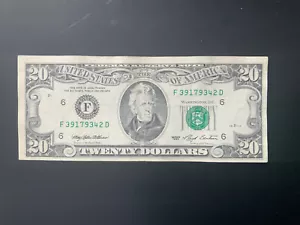 1993 $20 DOLLAR BILL F39179342D - Picture 1 of 4