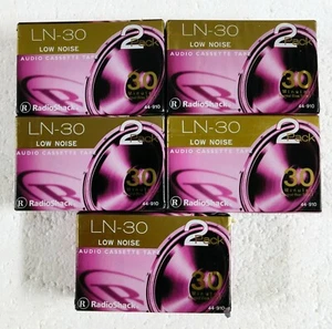Confezione da 5 X 2 Radio Shack Confezione da 2 NASTRI AUDIOCASSETTE 30 Minuti LN-30  - Foto 1 di 3