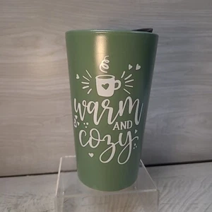 DesignPac Warm & Cozy Travel Mug Cup Tumbler Coffee Cocoa Tea 6" NEW - Picture 1 of 4