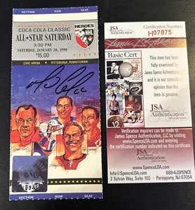 MARIO LEMIEUX 1990 ALL-STAR GAME TICKET SIGNED AUTO JSA AUTH JAN 20 1990 - Picture 1 of 4