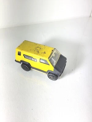 Van de carga vintage 1978 Tonka brinquedo metal amarelo e preto 3,75” - Imagem 1 de 4