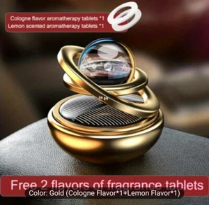 Rotating Solar Shape Car Aromatherapy, Car Solid Perfume Air Freshener Air Purif - Picture 1 of 7