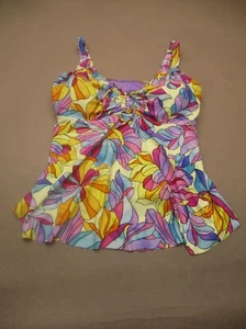 Sunsets Escape Größe 14 Damen gefütterter Bügel Stretch Pull-On Schwimmen Tankini 8P - Bild 1 von 7