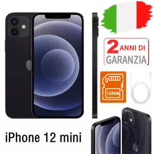 NUOVO Apple iPhone 12 mini - 128GB - Nero (Sbloccato) ✔️Garanzia 24 MESI - Foto 1 di 8