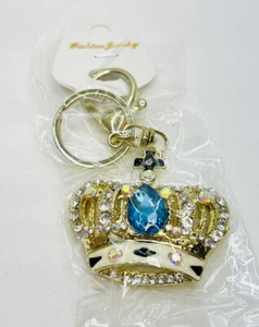 Llavero con dije de corona de diamantes de imitación para bolso de mano llaves de coche decoración regalo llavero - Imagen 1 de 4
