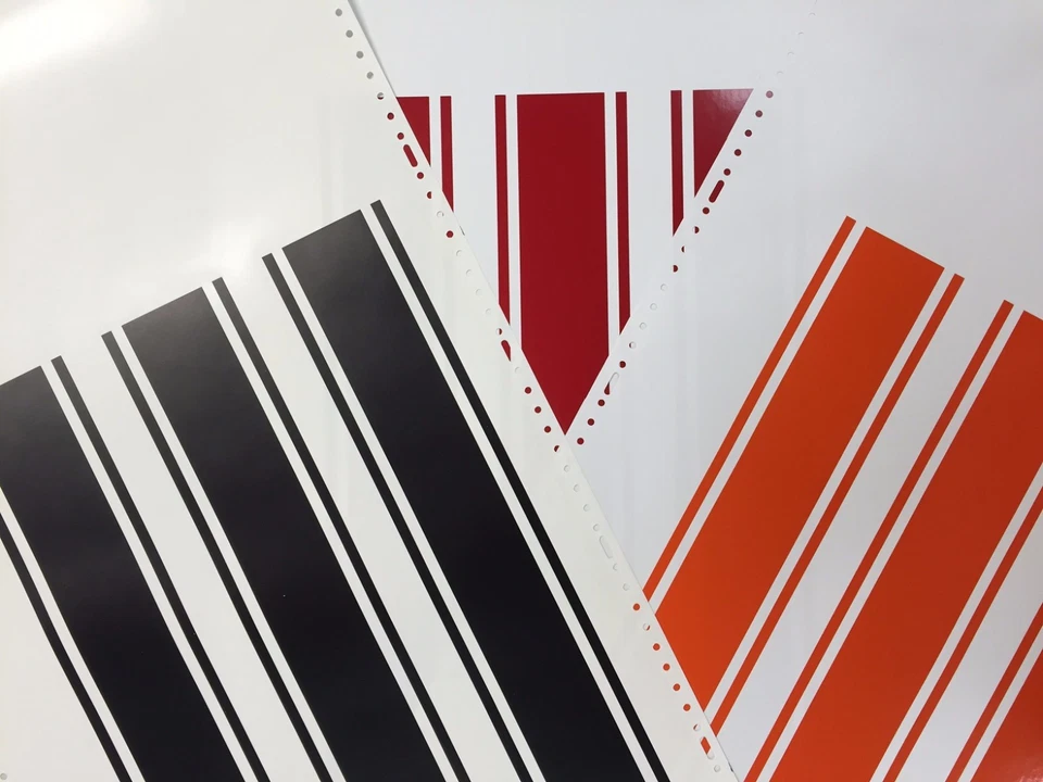 (3) 3" x 80" Vinyl Racing Stripes Pinstripe Decals Stickers *25 Colors* Stripes  - Изображение 1 из 4