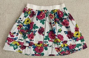 Tea Collection White Skirt with Colorful Floral Print Girls Size 8 - Picture 1 of 7