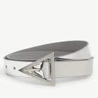 Bottega Veneta Triangle-buckle mirrored leather Belt