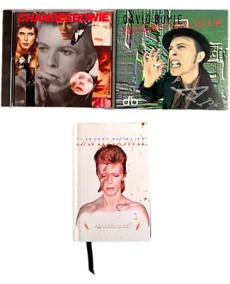 DAVID BOWIE CD Lot of 2 CHANGES w/ Aladdin Sane Hardcover Pocket Journal Ryko - Image 1 of 4