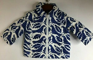 Juicy Couture Childrens Girls Sz 4T Coat Jacket Blue White Lovebirds Front Zip - Picture 1 of 6