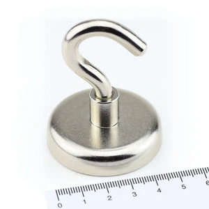 1 NEODYM POWER MAGNETHAKEN D48 mm NDFEB BIS 80 KG SUPER STARK MAGNET HAKEN - Afbeelding 1 van 4