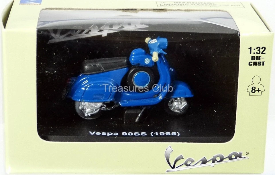 New Ray Vespa 90SS (1965) - 6047 New in Box 2011 Blue 1:32 Scale Die-Cast - Image 1 of 3