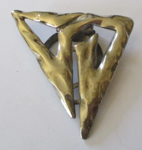Clip serre passe foulard couleur argent original bijou vintage de créateur 3292 - Bild 1 von 3