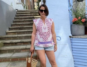 Zara Quilted Floral Printed Top Stitched Vest NWT Large - Picture 1 of 1