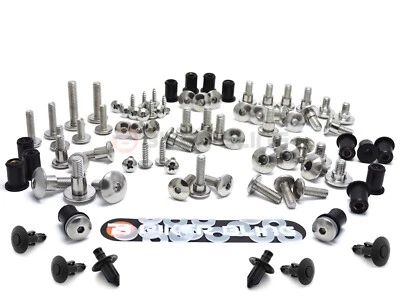 Yamaha FZR600R 1998 large headed stainless steel screen fairing cover bolts kit - Image 1 of 4