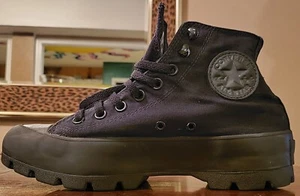 Size 9 - Converse Chuck Taylor All Star Lugged High Black Monochrome - Picture 1 of 13