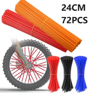72pcs Spoke Skins Covers Wheel Rim Protector Wraps For Motocross Dirt Bike 24cm - Imagen 1 de 9