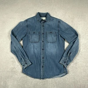 Ralph Lauren Denim Supply Jean Shirt Mens Small Blue Western Sportsman Button Up - Picture 1 of 12