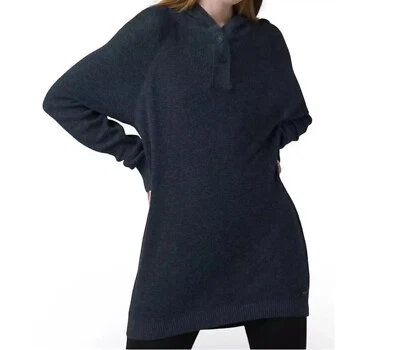 NEW Prana Milani Tunic Black Hoodie Sweater Sz M Organic Cotton Wool Pullover LS - Image 1 of 4