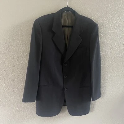 Blazer Traje Emporio Armani Para Hombres 40 S Marrón Rayas Lana Chaqueta Italia Foto 1 de 4
