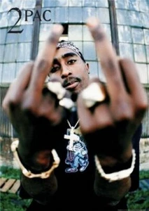 2PAC POSTER - GIVES THE FINGER - NEW TUPAC SHAKUR - PRINT IMAGE PHOTO -SW0 - Picture 1 of 1