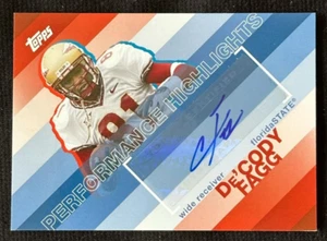 DE'CODY FAGG 2008 Topps Performance Highlights #THA-DF Rookie Card RC AUTO - Picture 1 of 1