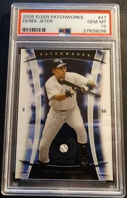 2005 DEREK JETER FLEER PATCHWORKS #47 PSA 10 YANKEES (763)    - Image 1 of 2