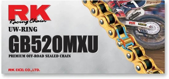 Цепь привода RK 520 MXU 120 звеньев кольцо UW Honda CR250R 78-07 - Изображение 1 из 4
