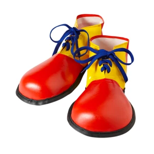 SCARPE CLOWN PAGLIACCIO TAGLIA UNICA ADULTI ACCESSORIO TRAVESTIMENTO CARNEVALE - Foto 1 di 4