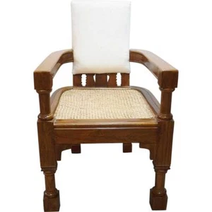 Antique Anglo Indian Eastlake Caned Teak Armchair c. 1860 - Picture 1 of 7