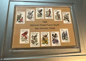VTG National Postal Forum South Souvenir Hanging Plaque State Birds Stamps 1983 - Picture 1 of 2