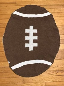Manta/Lovey de fútbol americano de chenilla reversible Mud Pie - Imagen 1 de 5