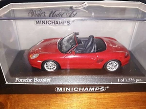 Minichamps 1/43 Porsche Boxster 2002 orientrot metallic - red metallic - Foto 1 di 1