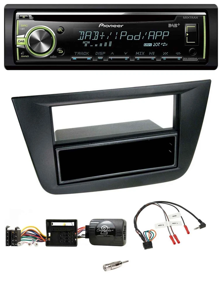 Pioneer DAB USB MP3 Lenkrad CD Autoradio für Seat Altea Toledo 2004-2009 schwarz - Bild 1 von 4