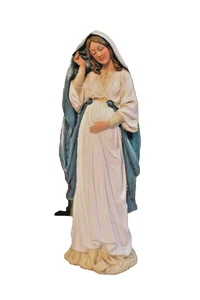 Statua Natività Maria Cattolica 8,5 pollici Madre Incinta di Dio Datore della Vita - Foto 1 di 5