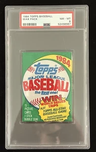 Topps MLB Baseball 1984 confezione cera sigillata mai aperta • PSA 8 quasi nuova - come nuova - Foto 1 di 2