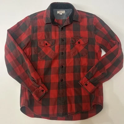 Wallace Barnes Shirt Adult M Red Plaid Long Sleeve Flannel Button Up Pocket Mens - Image 1 of 4