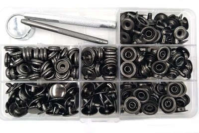 Stainless Steel Metal Snap Fastener Button Kit 70Set 5/8" for Leather Craft 15mm - Image 1 of 4