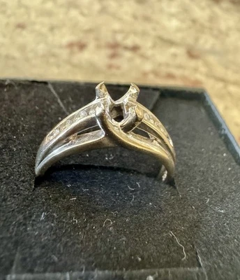 14K WG 4-Prong Setting Semi Mount Ring Sz 8.25 - Image 1 of 4