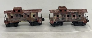 Lot Of 2 Lionel #6357 O Gauge Red Cabooses Custom Paint Good Condition - Picture 1 of 15
