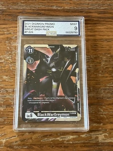 Digimon TCG BlackWarGreymon PROMO FOIL P-026 Great LEGEND Dash Pack Graded 9 AGS - Picture 1 of 4