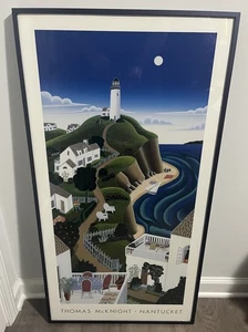 Thomas McKnight The Lighthouse On Nantucket Framed Art Print - Bild 1 von 4