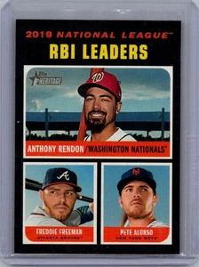 2020 Topps Heritage #64 2019 NL RBI Leaders - Picture 1 of 2