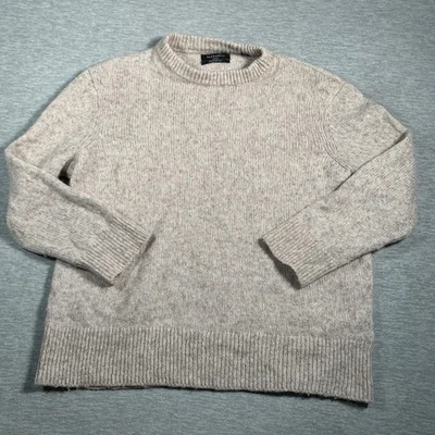 AllSaints Sweater Womens Small Gray Harnden Crew Alpaca Wool Blend Oversized Fit - Image 1 of 4