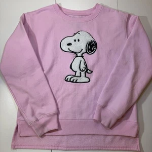 Peanuts Snoopy Girls Pullover Sweatshirt with Chenille Patch Big Girls XL 14/16 - Picture 1 of 7