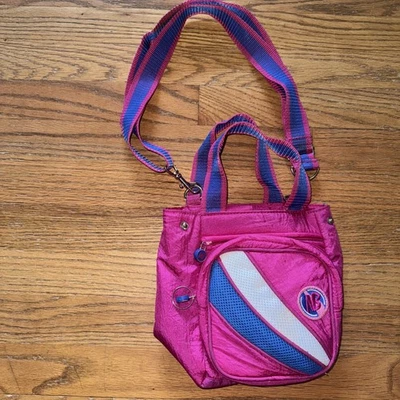RARE VTG Retro  1990’s ORIGINAL NB NEW BALANCE Girls Purse Hot Pink Purple Bag - Image 1 of 4