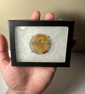 Tapa de botella Orange Crush Soda Pop Crush a prueba de prensa *RARO* Foto 1 de 4