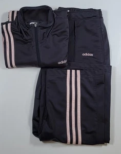 Adidas Track Womens Combo- Jacket Size Large Pants Size Medium Classic 3 Stripes - Picture 1 of 10